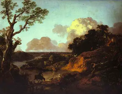 River Landscape with Rustic Lovers Thomas Gainsborough